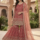 Crushed Silk Sharara Set With Sequin Embroidery