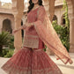 Crushed Silk Sharara Set With Sequin Embroidery