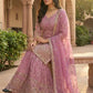 Crushed Silk Sharara Set With Sequin Embroidery
