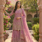 Crushed Silk Sharara Set With Sequin Embroidery
