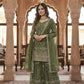 Crushed Silk Sharara Set With Sequin Embroidery