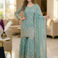 Crushed Silk Sharara Set With Sequin Embroidery
