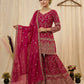 Crushed Silk Sharara Set With Sequin Embroidery