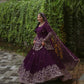 Aubergine Cording Peplum Lehenga