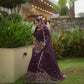Aubergine Cording Peplum Lehenga