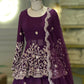 Aubergine Cording Peplum Lehenga