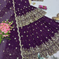 Aubergine Cording Peplum Lehenga