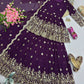 Aubergine Cording Peplum Lehenga