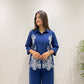 Navy Floral Embroidered Co-ord