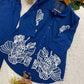 Navy Floral Embroidered Co-ord