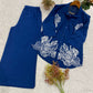 Navy Floral Embroidered Co-ord