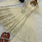 Cream Embroidered Crunchy Silk Anarkali Suit Set for Festive and Wedding Wear