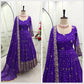 Violet Bandhani Sequin Gown