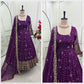 Violet Bandhani Sequin Gown