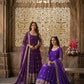 Violet Bandhani Sequin Gown