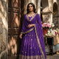 Violet Bandhani Sequin Gown