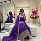 Violet Bandhani Sequin Gown