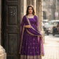 Violet Bandhani Sequin Gown
