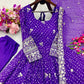 Violet Bandhani Sequin Gown