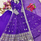Violet Bandhani Sequin Gown