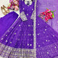 Violet Bandhani Sequin Gown