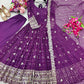 Violet Bandhani Sequin Gown
