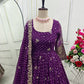 Violet Bandhani Sequin Gown