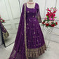 Violet Bandhani Sequin Gown