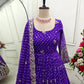 Violet Bandhani Sequin Gown