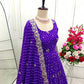 Violet Bandhani Sequin Gown