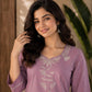 Floral Embroidered Cotton Kurta
