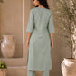 Floral Embroidered Cotton Kurta