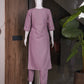 Floral Embroidered Cotton Kurta