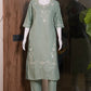 Floral Embroidered Cotton Kurta