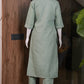 Floral Embroidered Cotton Kurta
