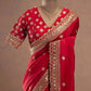 Red Jalpari Silk Designer Saree for Weddings and Festive Occasions