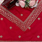 Red Jalpari Silk Designer Saree for Weddings and Festive Occasions