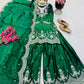 Purple Shimmer Satin Sharara Set with Dupatta