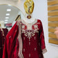 Purple Shimmer Satin Sharara Set with Dupatta