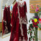 Purple Shimmer Satin Sharara Set with Dupatta
