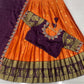 Kanjivaram Maggam Work South Style Half Lehenga