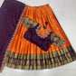 Kanjivaram Maggam Work South Style Half Lehenga