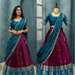 Kanjivaram Maggam Work South Style Half Lehenga