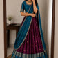 Kanjivaram Maggam Work South Style Half Lehenga