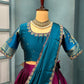 Kanjivaram Maggam Work South Style Half Lehenga