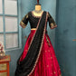 Kanjivaram Maggam Work South Style Half Lehenga