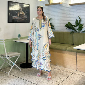 Ivory Boho Mirror Kaftan