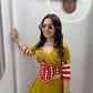Mustard Mirror Diamond Lehenga