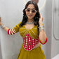Mustard Mirror Diamond Lehenga