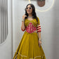 Mustard Mirror Diamond Lehenga